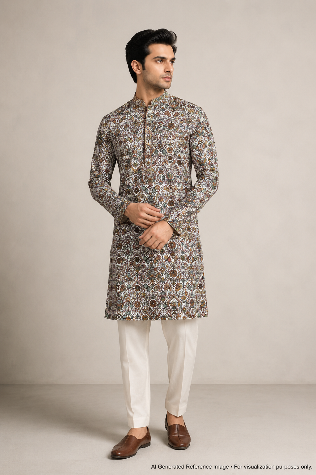 Heritage Paisley & Floral Silk Threadwork Fabric | 2504706