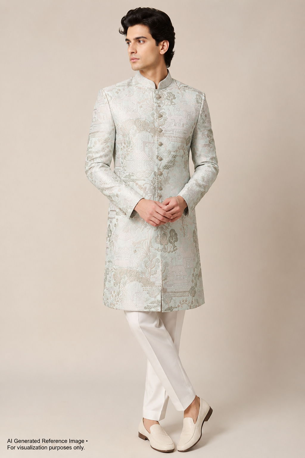 Heritage Haveli Silk Threadwork Fabric | 2504678