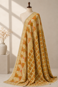Mustard Yellow Pure Mysore Georgette Banarasi Bandhej Dupatta with Mirror Accents | 2506137