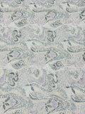Pearl Lavender Paisley Sequin Net Fabric | 2506652