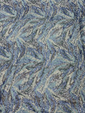 Ice Blue Feather Wave Sequin Net Fabric | 2506649