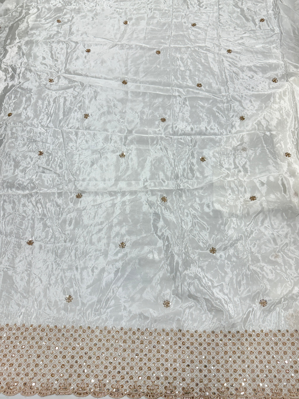 Lattice Beadwork Crepe Fabric | 2507408