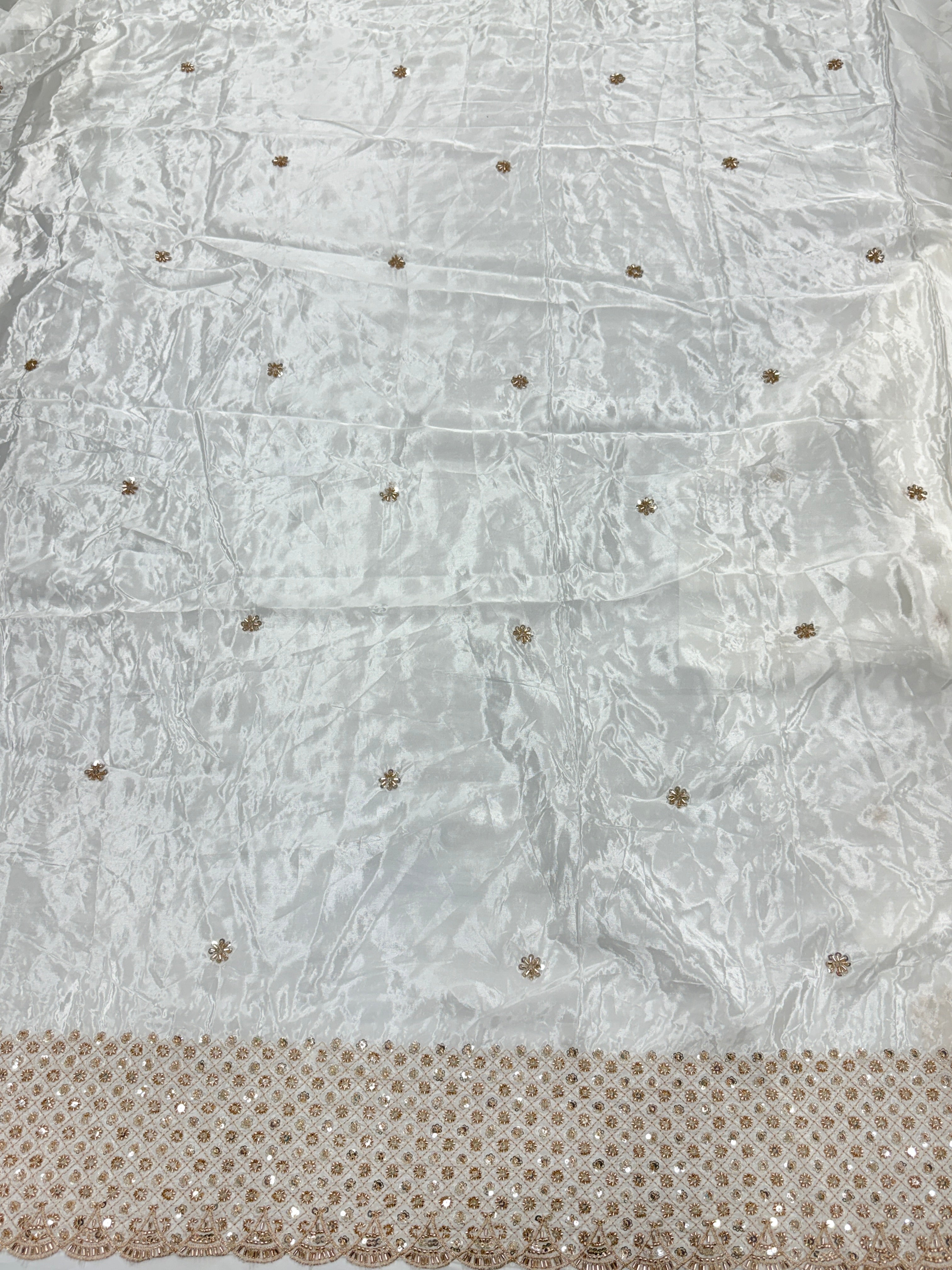 Lattice Beadwork Crepe Fabric | 2507408