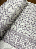 Geometric Floral Silk Threadwork Fabric | 2504709