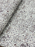 Royal Mughal Paisley Silk Threadwork Fabric | 2504014