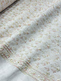 Pink Floral Beadwork Embroidered Fabric | 2504469