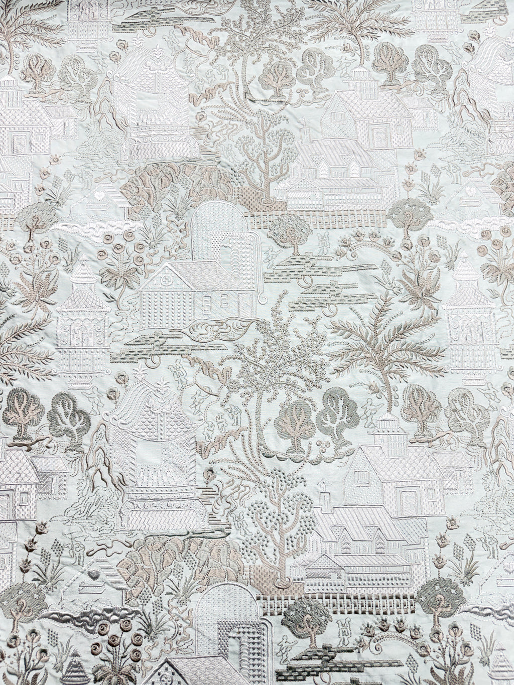 Heritage Haveli Silk Threadwork Fabric | 2504678