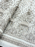Ivory Royal Peacock Heritage Embroidered Silk | 2504707