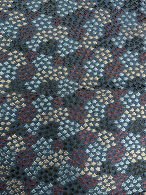 Blue Multicolour Threadwork Fabric | 2504460