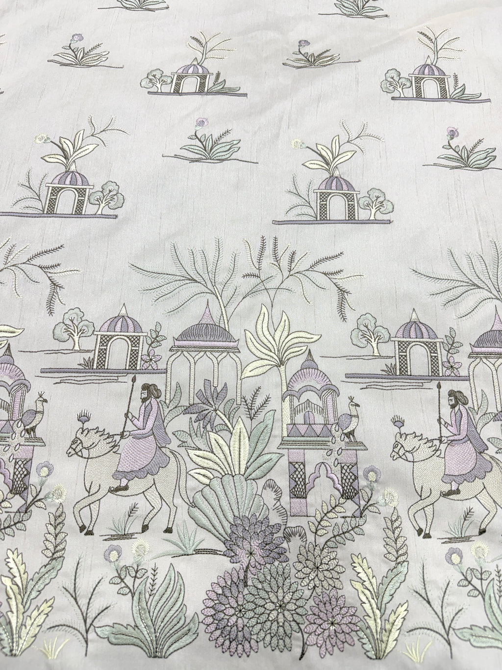 Ivory Mughal Heritage Embroidered Silk | 2504919