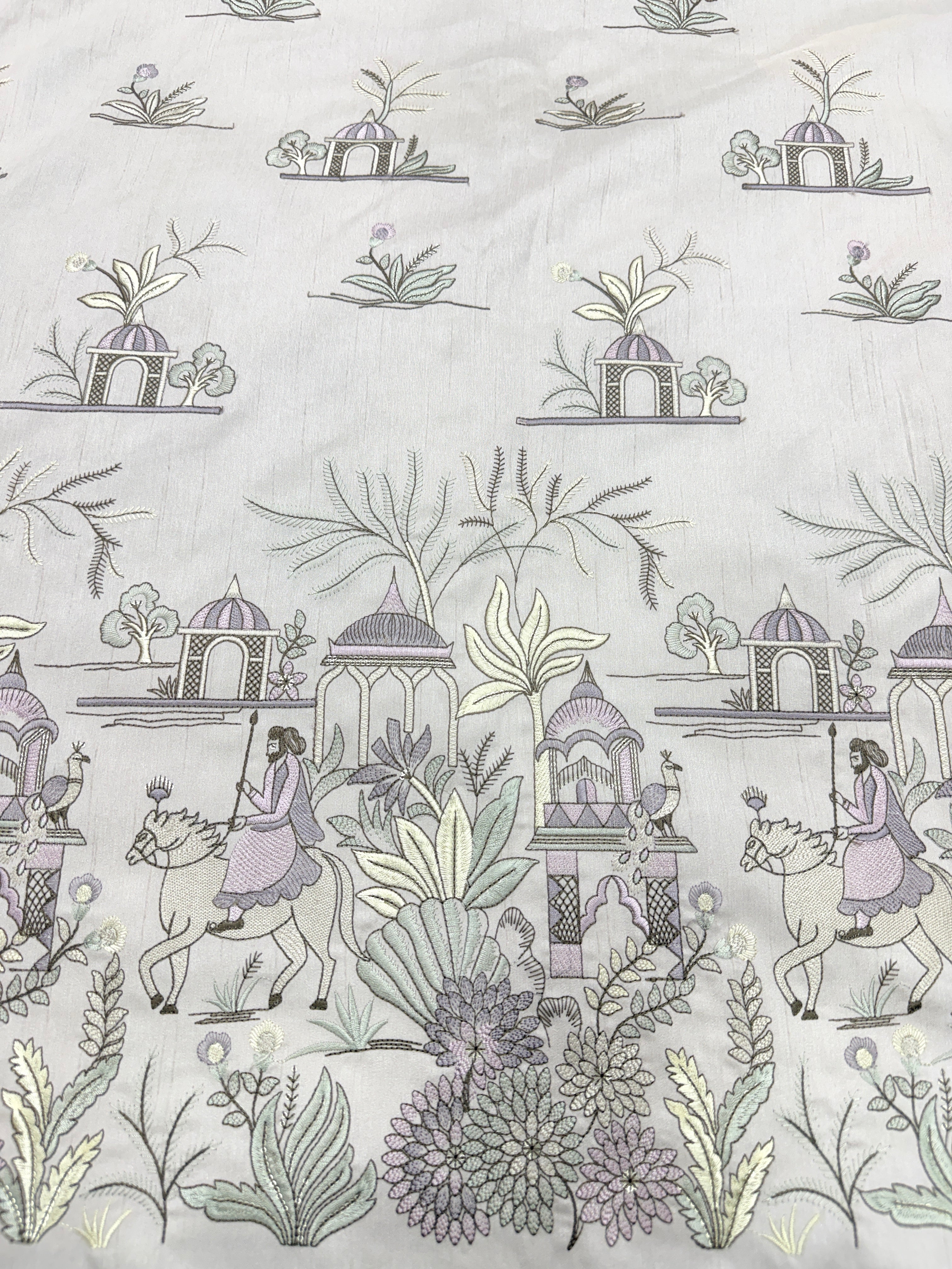 Ivory Mughal Heritage Embroidered Silk | 2504919