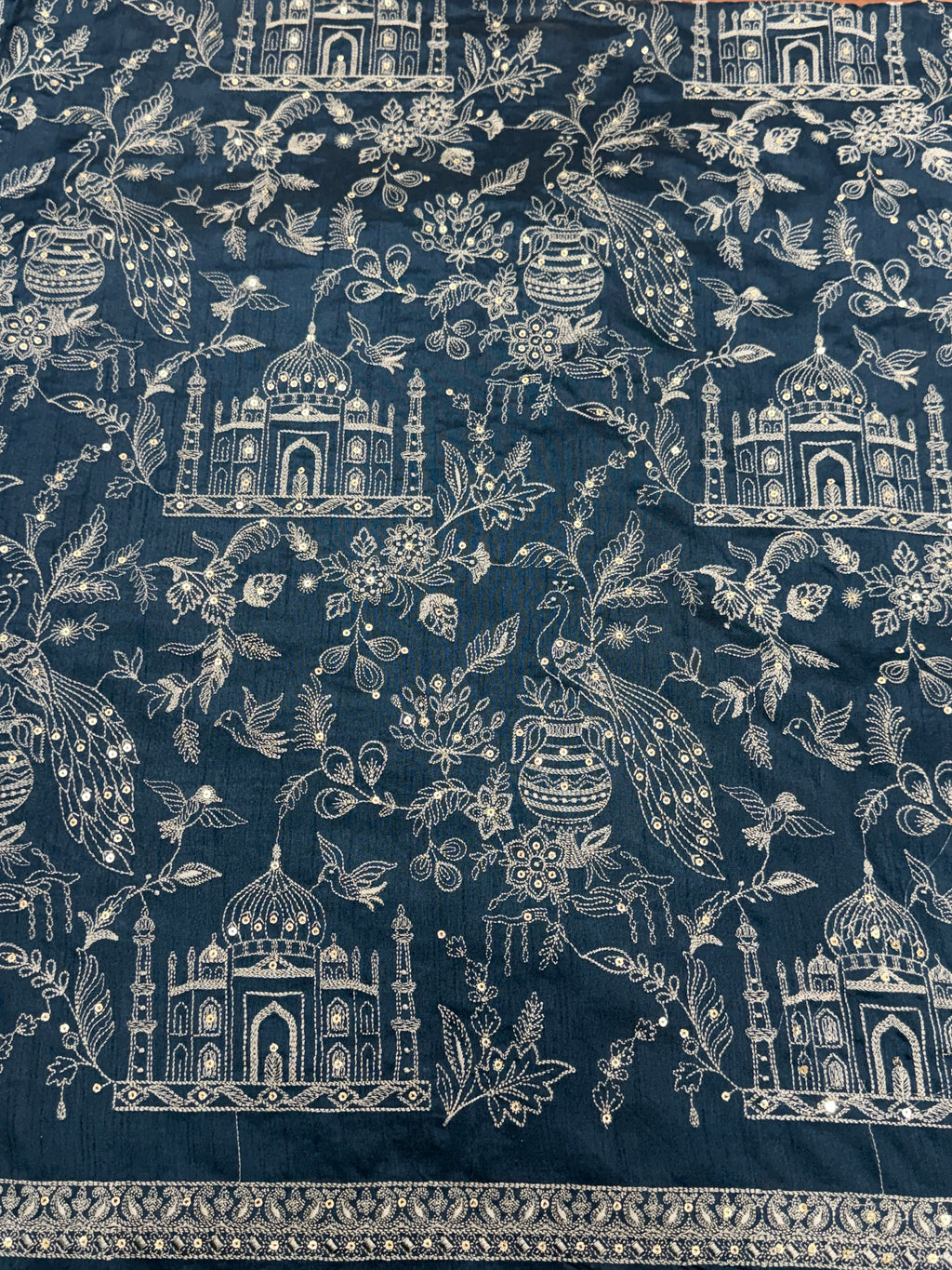 Royal Blue Taj Heritage Sequin Silk | 2506583