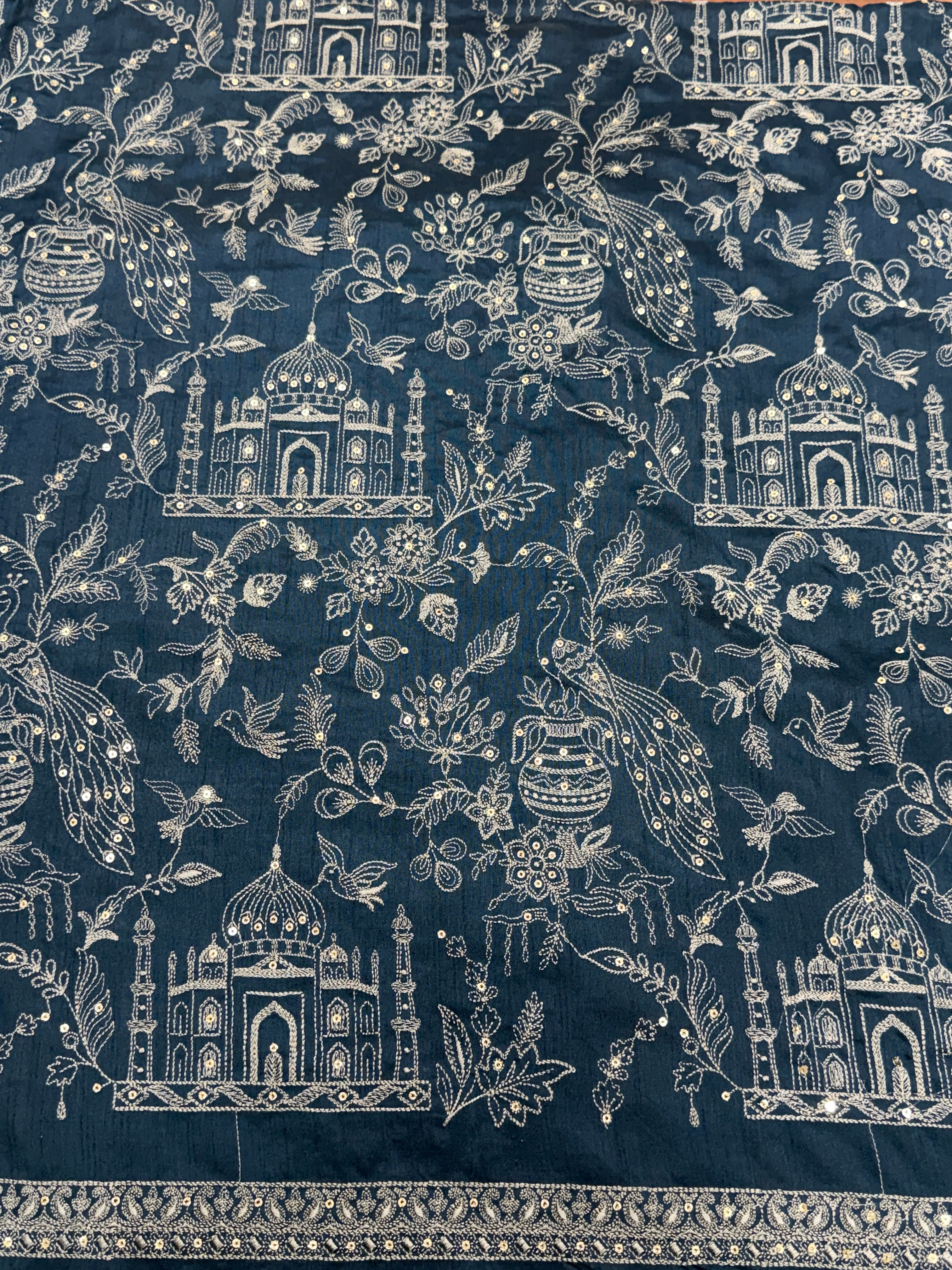 Royal Blue Taj Heritage Sequin Silk | 2506583