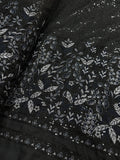 Midnight Navy Botanical Sequin Silk | 2504473