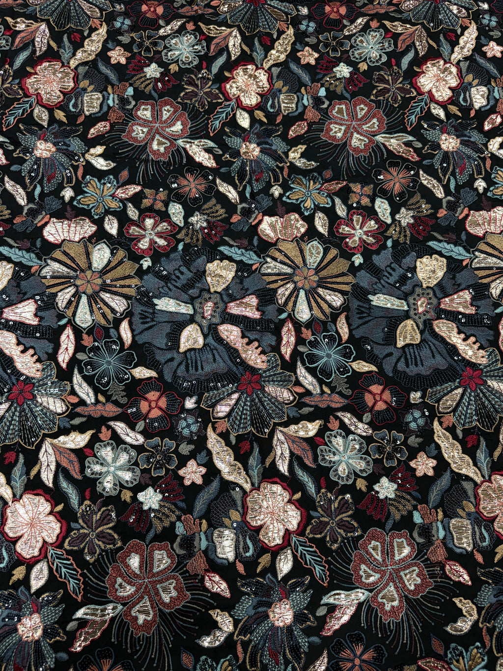 Silk with Multicolor Thread Embroidery | 2504701