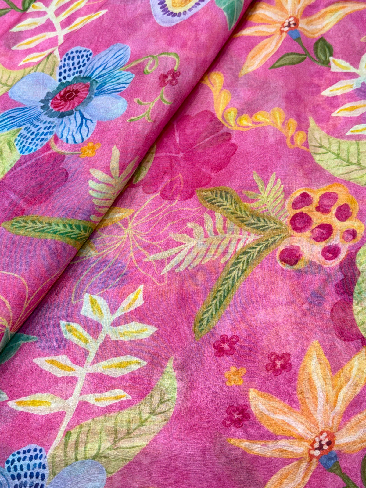 Fuchsia Garden Pure Mul Cotton Print | 2507026