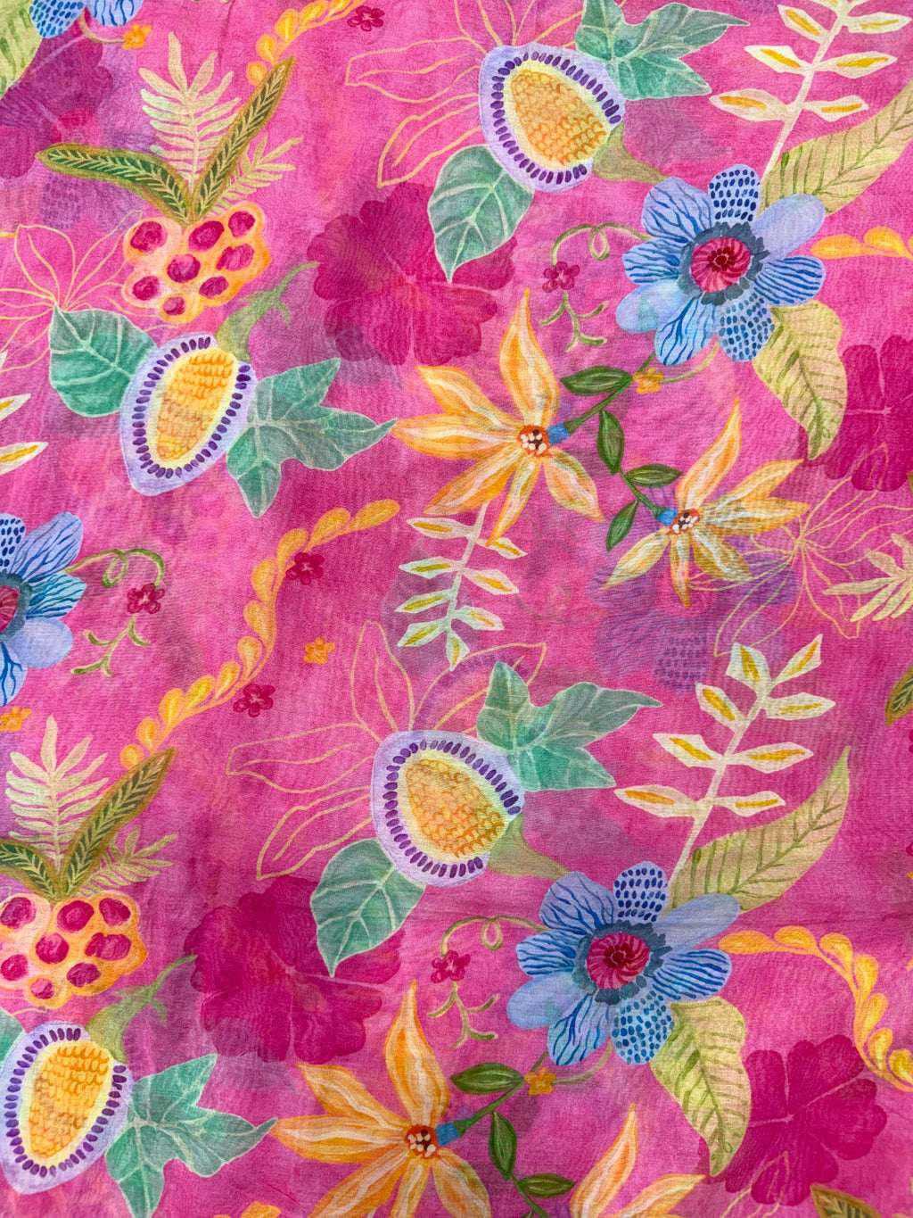 Fuchsia Garden Pure Mul Cotton Print | 2507026