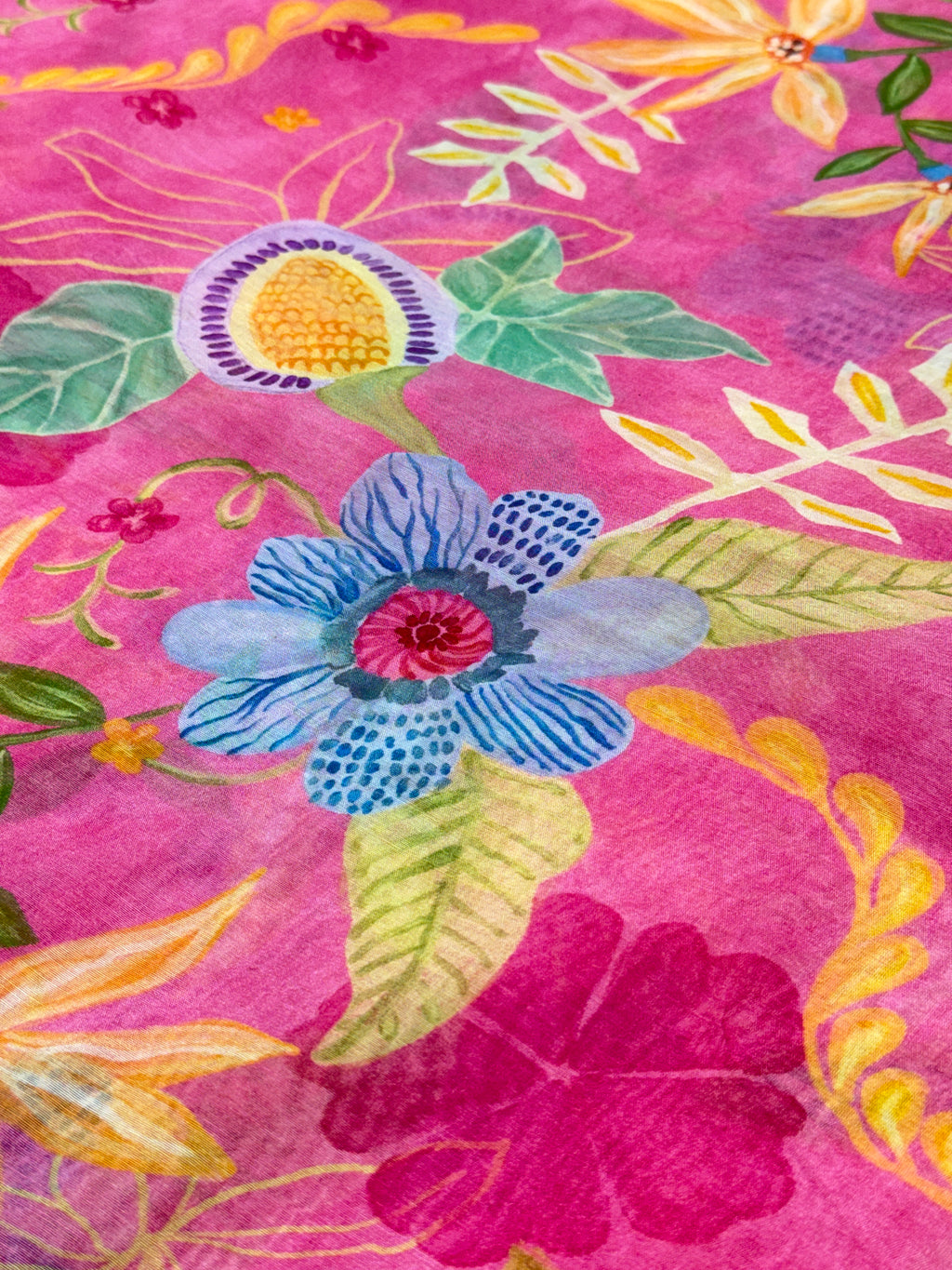 Fuchsia Garden Pure Mul Cotton Print | 2507026