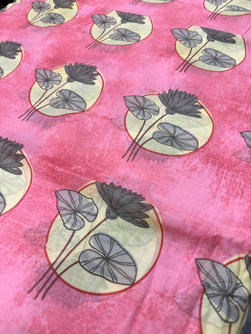 Blush Lotus Pure Mul Cotton Print | 2507026