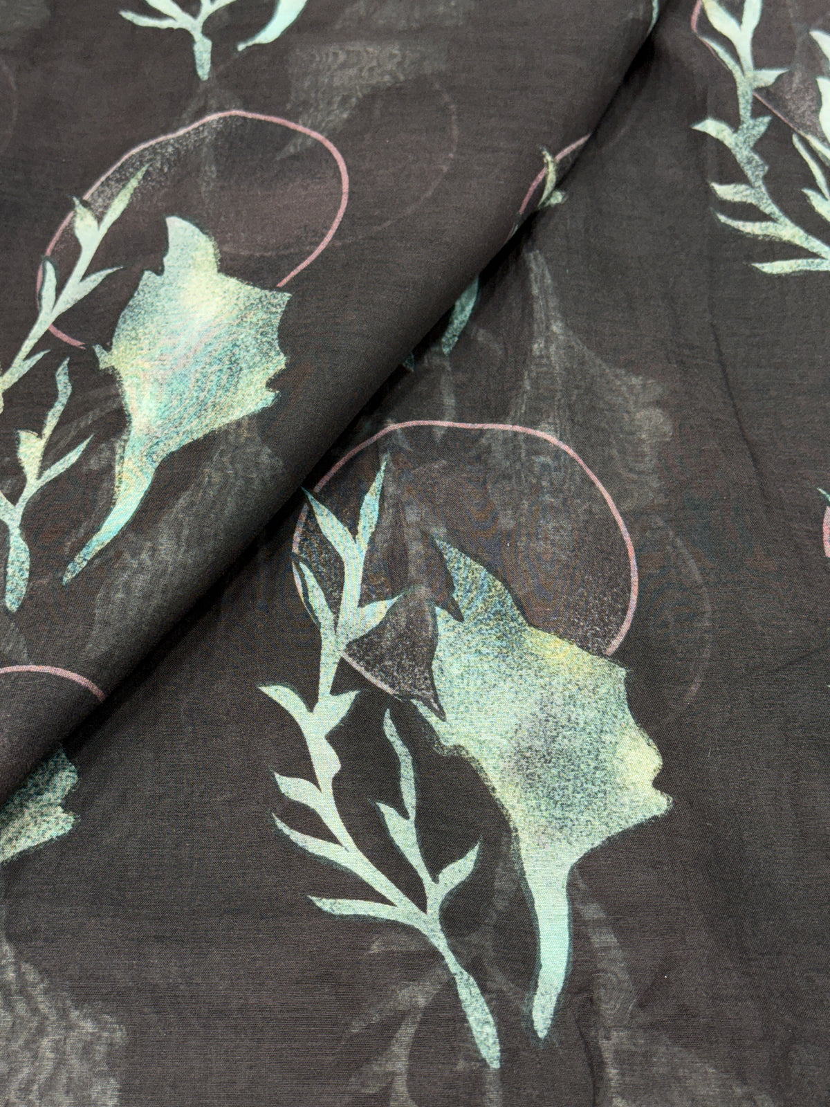 Moonlit Leaf Pure Mul Cotton Print | 2507026