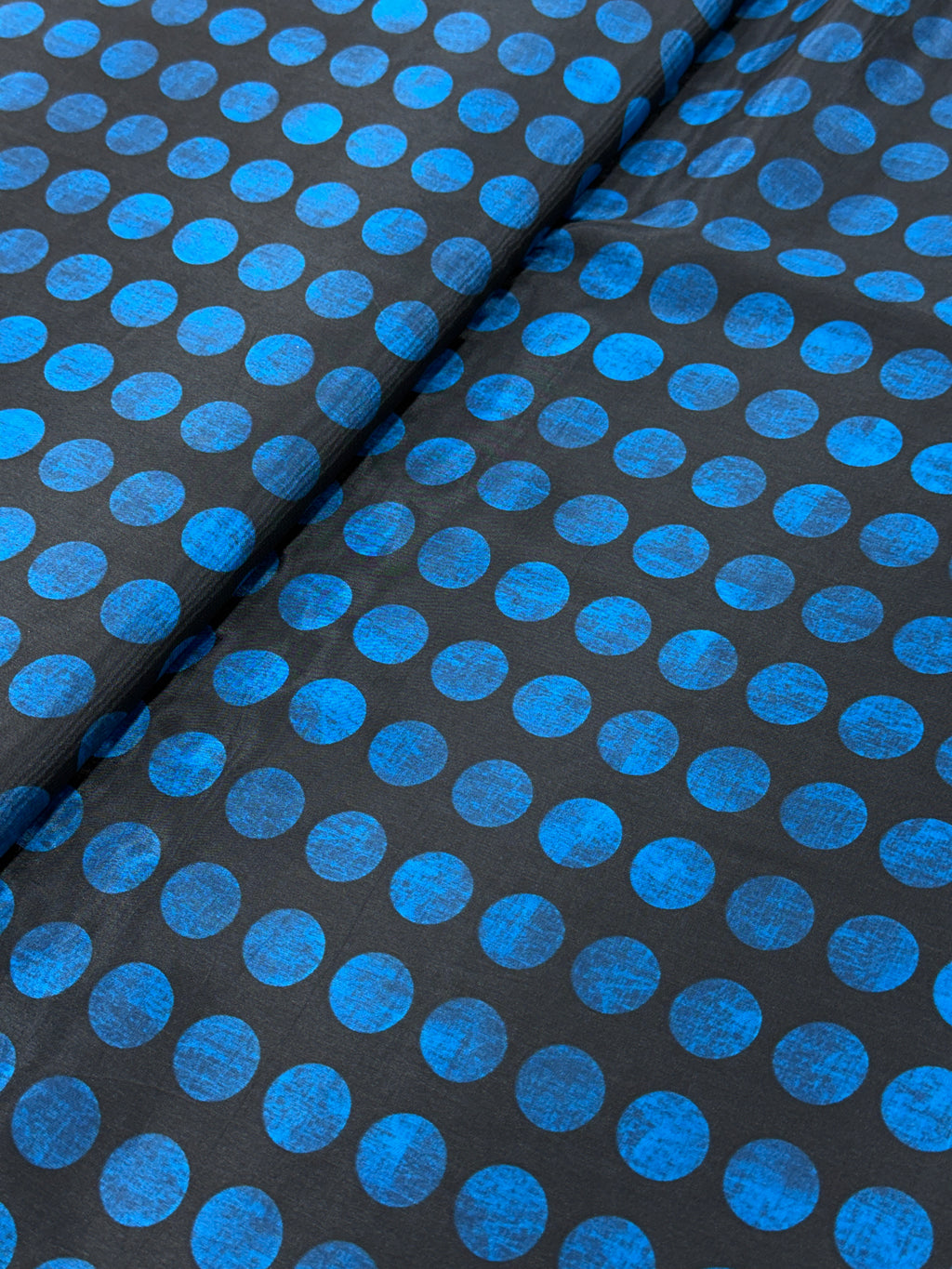Cobalt Polka Crepe Print | 2507027