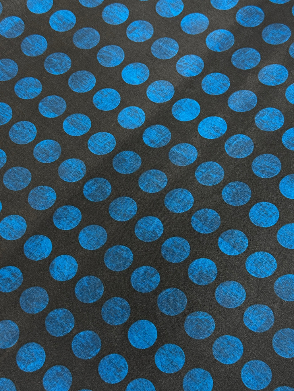 Cobalt Polka Crepe Print | 2507027