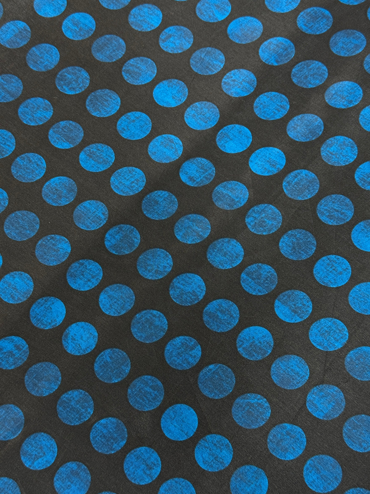 Cobalt Polka Crepe Print | 2507027