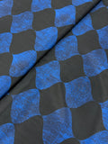 Cobalt Wave Geometric Crepe Print | 2507027