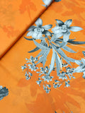 Tangerine Orchid Armani Satin Print | 2502062