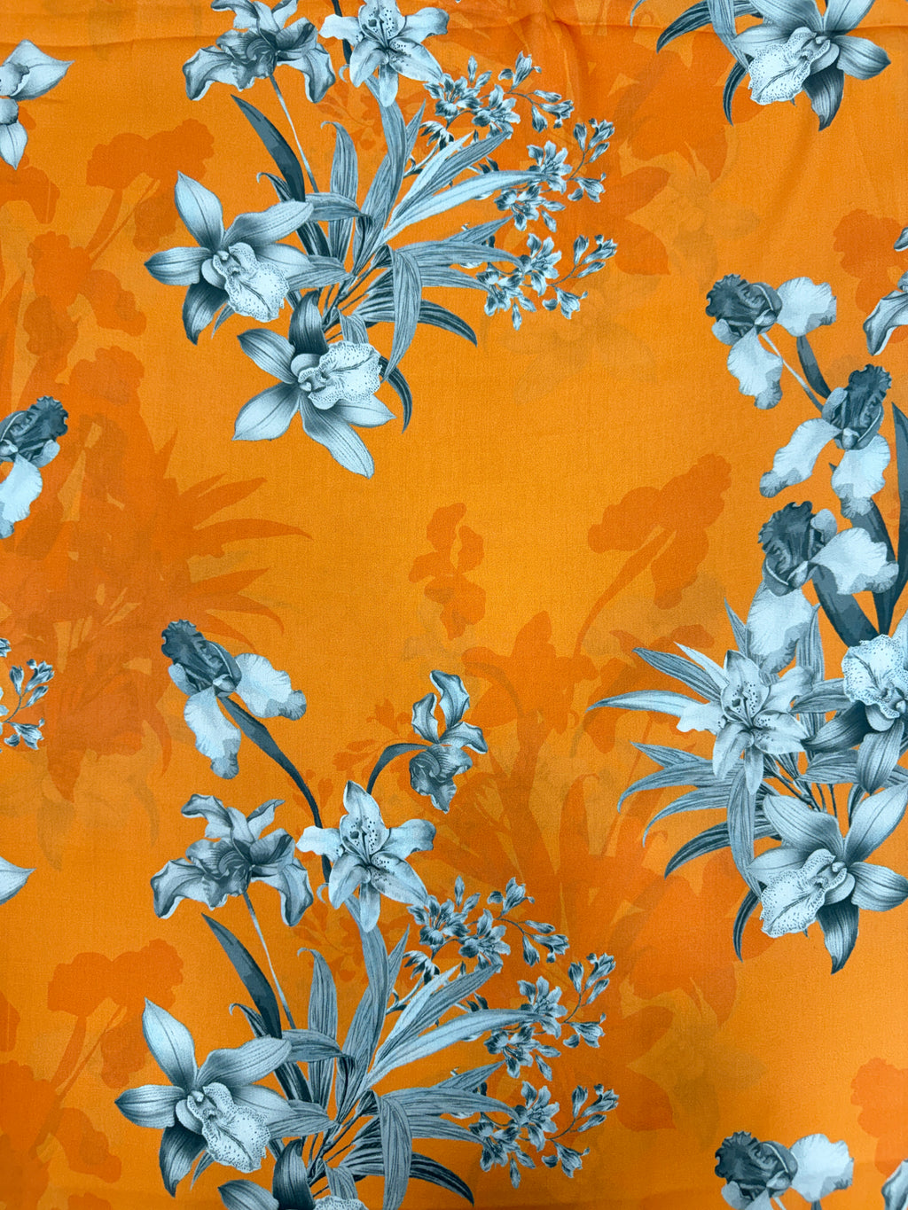Tangerine Orchid Armani Satin Print | 2502062