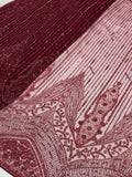 Maroon Luxury Beadwork Sequin Net Fabric | 2504819