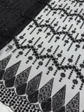 Black Geometric Beadwork Net Fabric | 2504827
