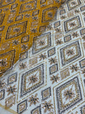 Yellow Diamond Beadwork Net Fabric | 2505229