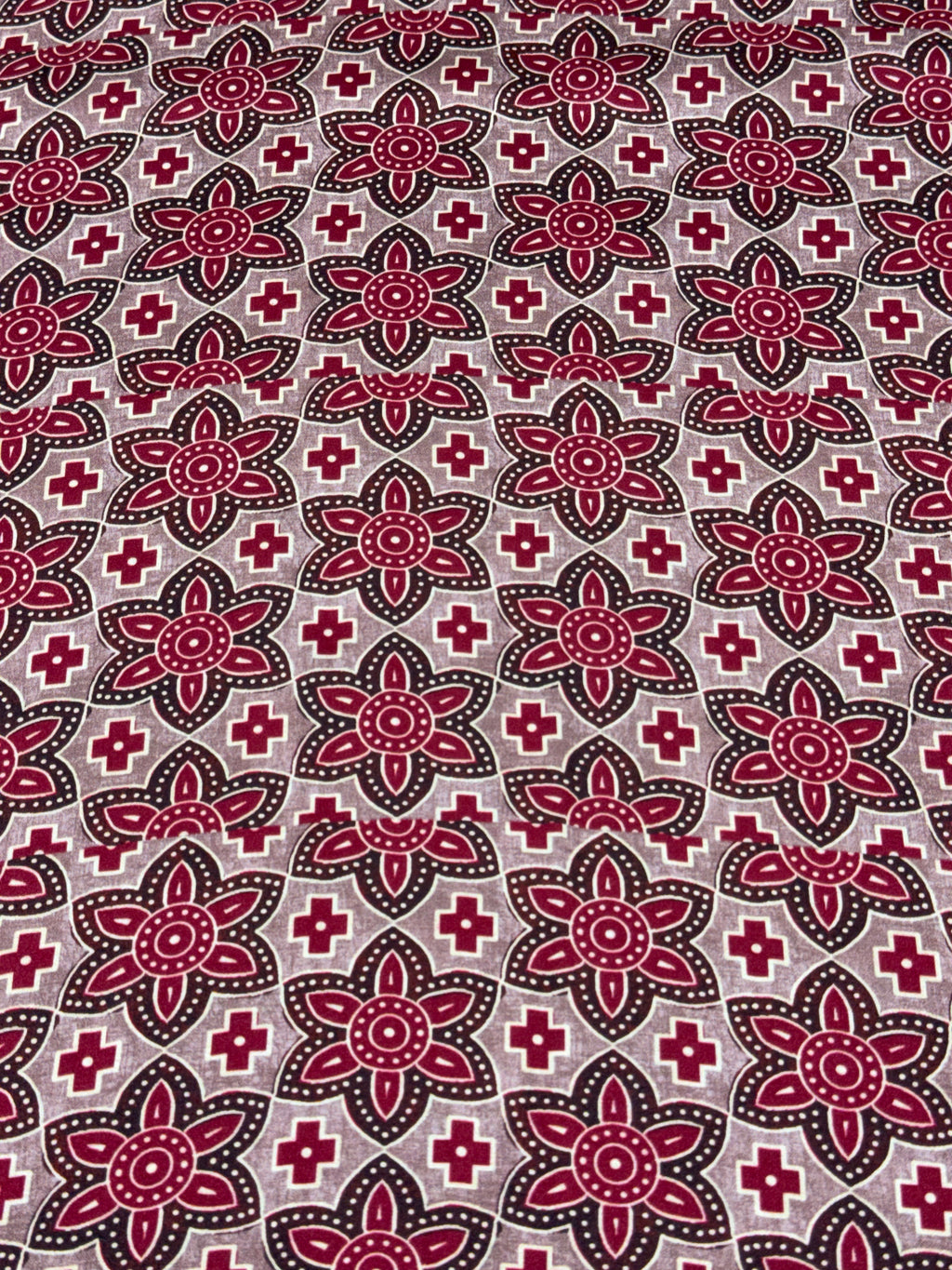 Wine Ajrakh Floral Modal Satin Print | 2506923