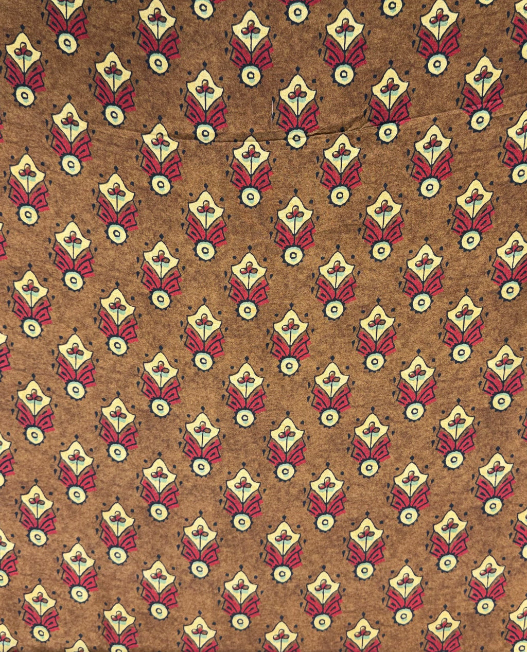 Rust Red Heritage Motif Modal Satin Print | 2506923