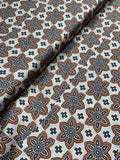 Blue Scarlet Floral Medallion Modal Satin Print | 2506923