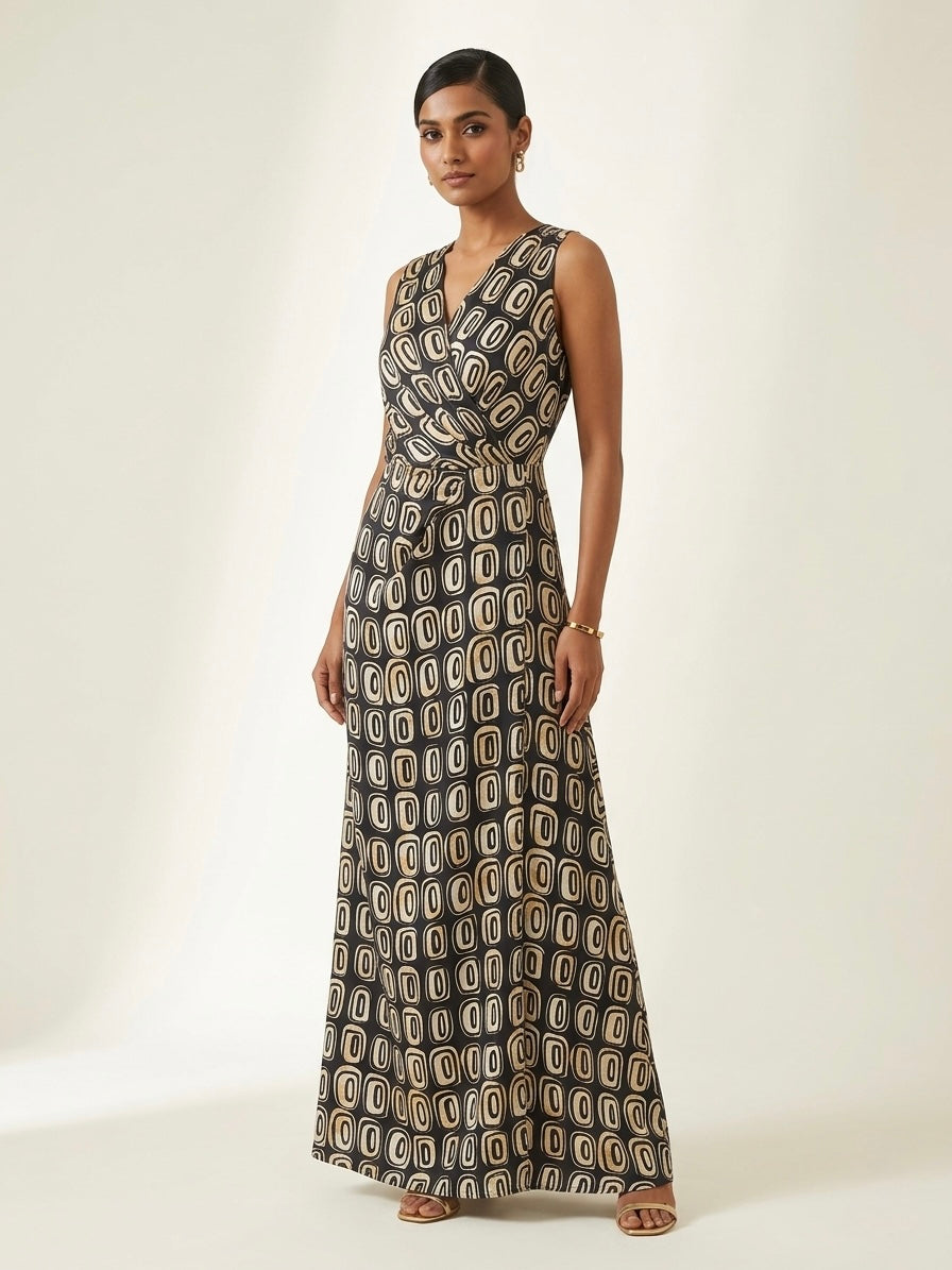Midnight Geo Loop Modal Satin Print | 2506923