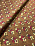 Rust Red Heritage Motif Modal Satin Print | 2506923